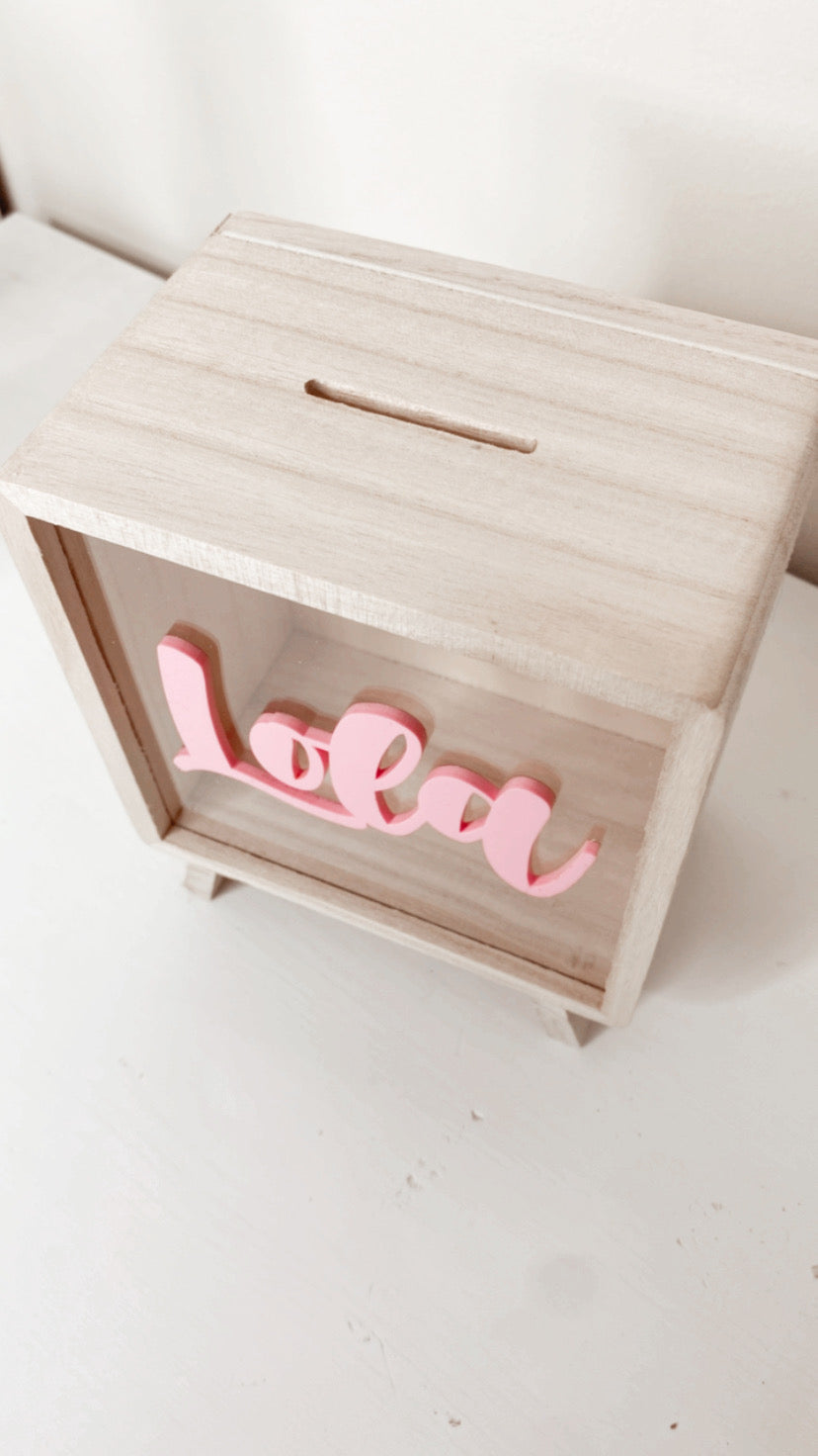 Personalised Wooden Money Box