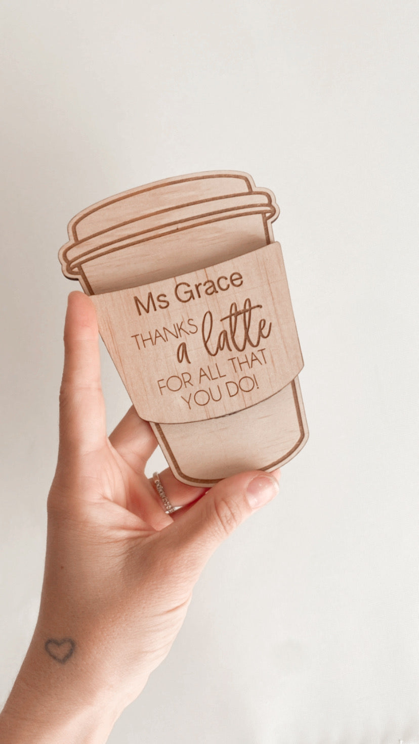 Coffee Cup Gift Card Holder