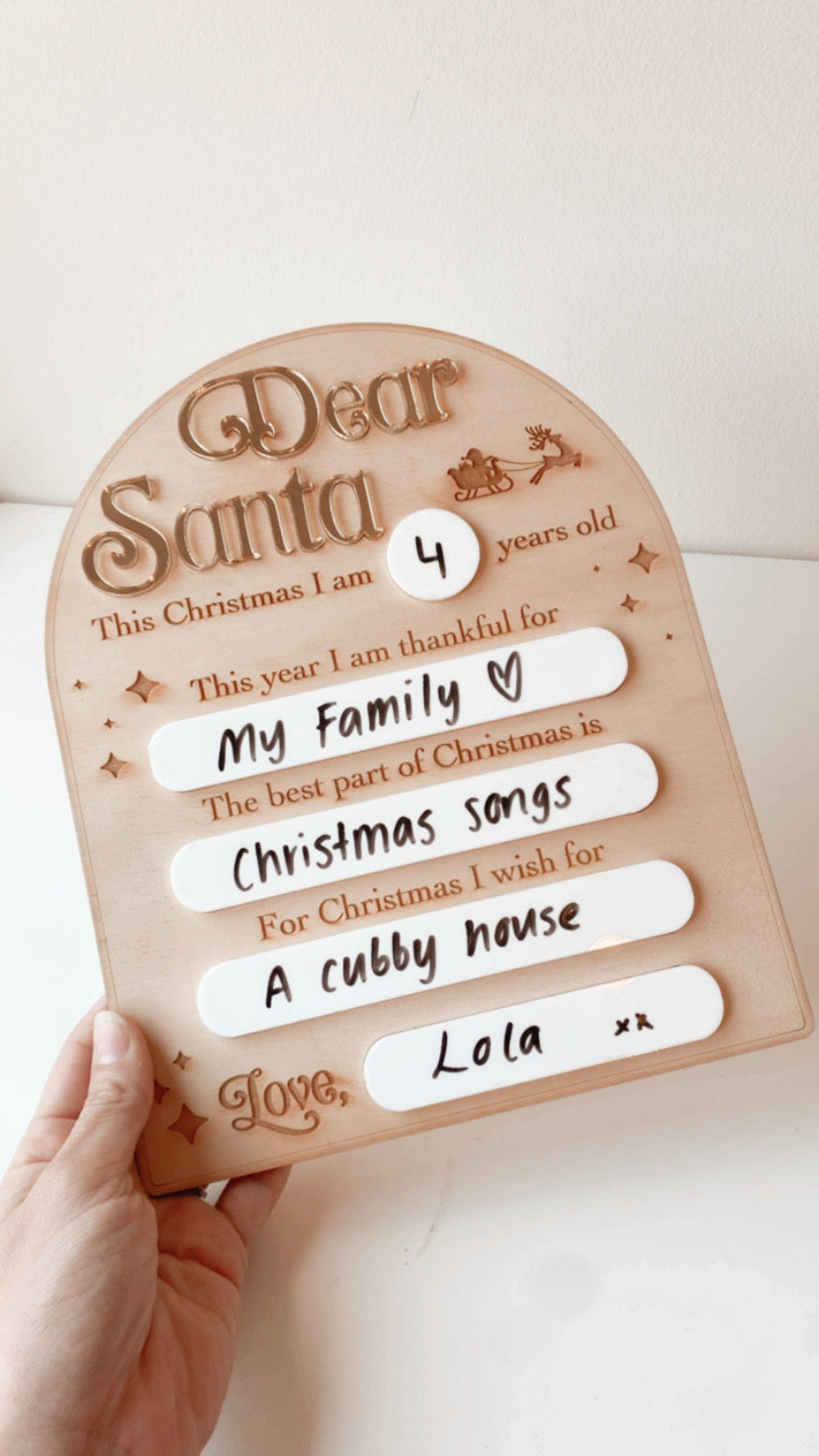 Dear Santa Wish List Board