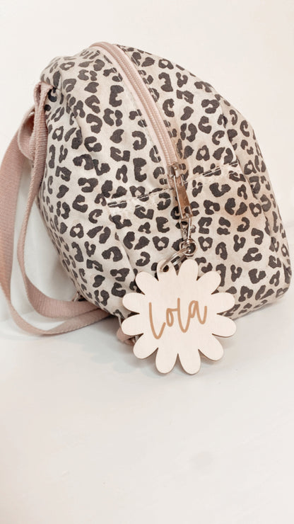 Flower Etched Bag Tag