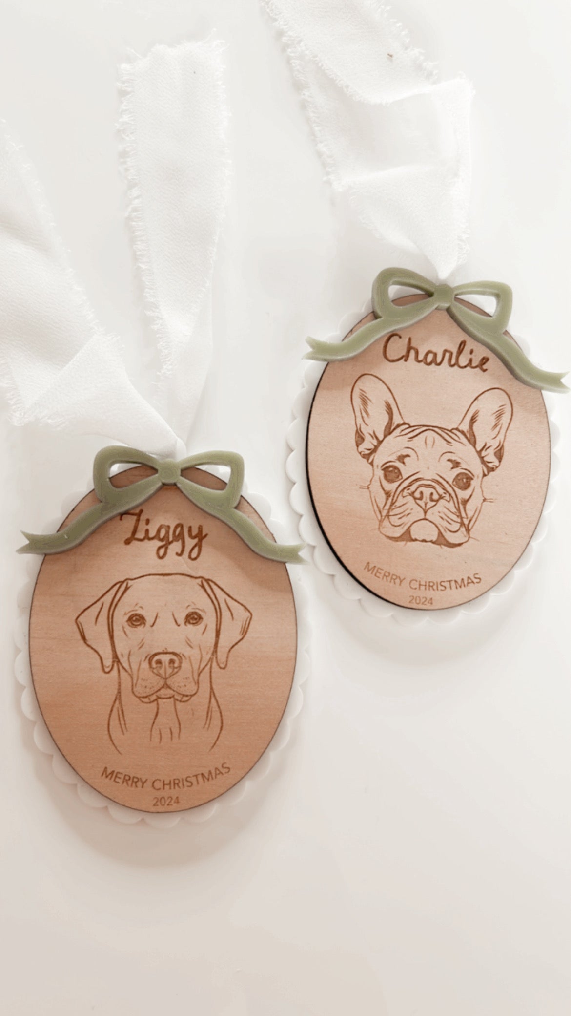 Dog Portrait Customised Ornament