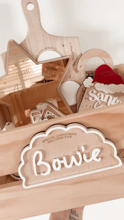 Personalised Christmas Crate Plaque - Special Delivery