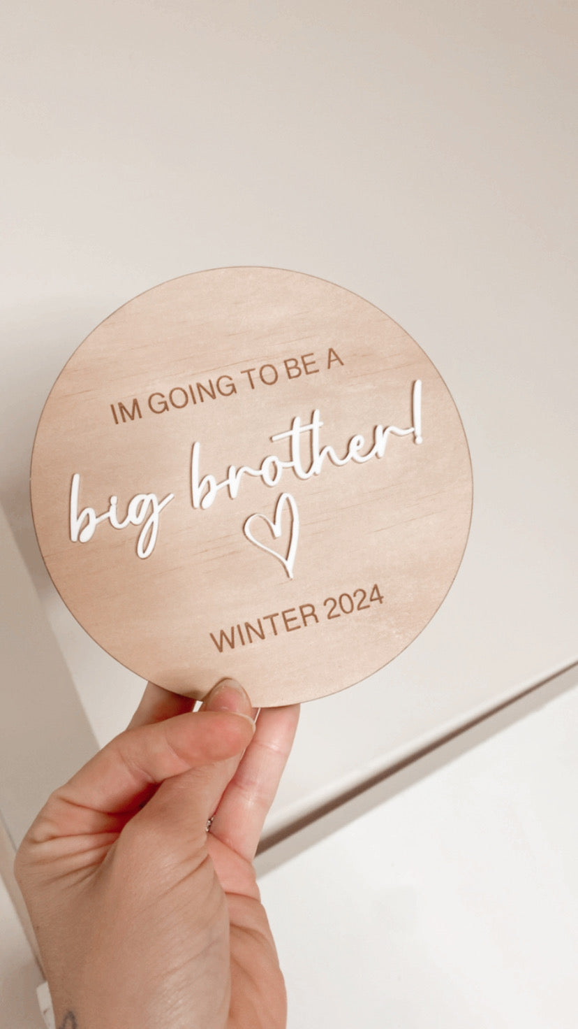 Big Brother/Sister Announcement Plaque