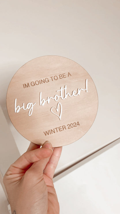 Big Brother/Sister Announcement Plaque