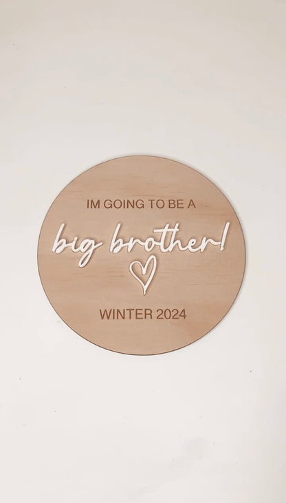 Big Brother/Sister Announcement Plaque